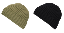 Beanie muts met fleece voering - extra fijn - Groen of Zwart