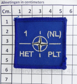 KL Nederlandse leger 1 NL HET PLT Heavy Equipment Transport borstembleem met klittenband - zeldzaam - 5 x 5 cm - origineel