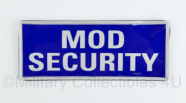 Britse MOD Security rugstrook reflecterend Ministry of Defence Security - 10 x 25 cm - origineel