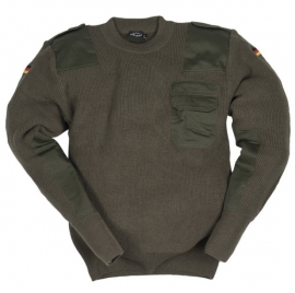 Commando trui groen ronde hals - 80% wol!  - Militair model - nieuw gemaakt