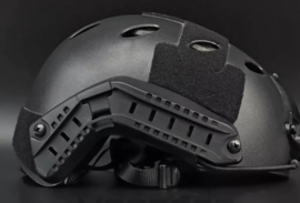 Helmrails set Black voor Mich Fast helm - per 2 stuks - inclusief boutjes en moertjes
