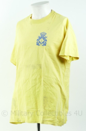Geel t-shirt Nederlandse Marine Coast Guard, regio Aruba Curaçao Maat L - Origineel