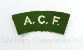 Britse leger ACF Army Cadet Force shoulder title - 8 x 3 cm - origineel