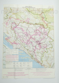 Mines Routes and ARRC Dispositions map Bosnie Banja Luka 1:600,00 - 89 x 63 cm - gebruikt - origineel