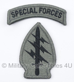 US Army Foliage patch met tab - Special Forces - met klittenband - voor ACU camo uniform - origineel