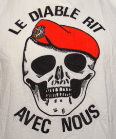 Franse Commando shirt 'le diable ritavec nous' - maat Large- origineel