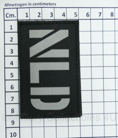 Nederlandse Leger NLD embleem infrarood patch met klittenband zwart - afmeting 5 x 8 cm - nieuw gemaakt