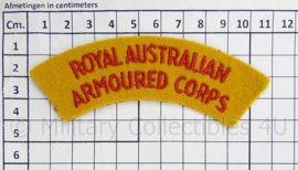 WO2 Australisch paar shoulder Titles Royal Australian Armoured Corps - 11 x 3 cm - origineel