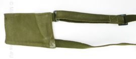 Loophoes met riem van groen webbing - 80 x 11 cm - origineel