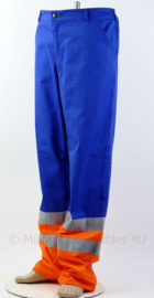 Nieuwe werkbroek oranje/blauw met reflectie - merk HAVEP 3M- maat 58 - origineel