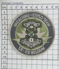 Belgische Politie Breaching - Explo Team SIE - ESI Belgium embleem met klittenband - diameter 9,5 cm