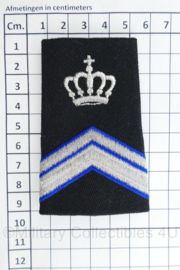 Kmar ENKELE epaulet zwart - Wachtmeester der 1ste klasse - instructeur - 9 x 6 cm - origineel