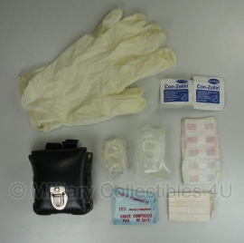 politie koppel accesoire medische tas - zwart leer - origineel