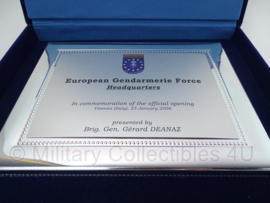 Plaquette - European Gendarmerie Force Headquarters Italie - origineel