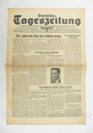 WO2 Duitse krant Frankische Tageszeitung nr. 244 17 oktober 1944 - 47 x 32 cm - origineel