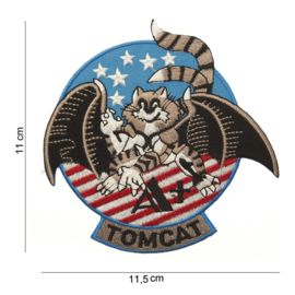 Embleem stof Tomcat 11,5 x 11 cm.