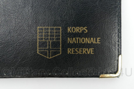 KL Nederlandse leger NATRES Korps Nationale Reserve lederen pasjeshouder - 12 x 0,5 x 23 cm - gebruikt - origineel