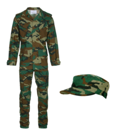 BDU Ripstop Woodland camo set jas, broek en pet - meerdere maten - nieuw gemaakt