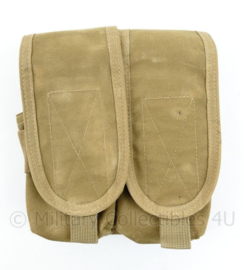 Defensie Korps Mariniers en US Army coyote Molle double magazin Warrior Assault systems - 17 x 17 x  5 cm - origineel