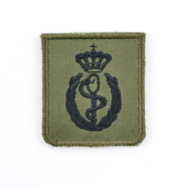 KL Nederlandse leger Militair Geneeskundige bekwaamheid (tand)arts borstembleem GVT - met klittenband - 5 x 5 cm - origineel