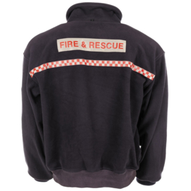 Britse Fire & Resque Service Fleece jack met bedrukking voor en achter! - maat Medium - origineel