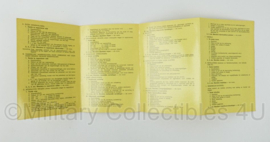 Departement van Defensie IK 5-128 2e druk Instructiekaart Rapportage van Genie-gegevens te Velde 1967 - origineel