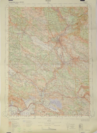 Joegoslavië topografische kaart 1:500 000 - Sarajevo list 45 - 107 x 64,5 cm - origineel
