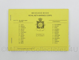 KMARNS Korps Mariniers Message Book Royal Neth Marines Corps - 15 x 10,5 cm - origineel