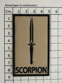 KL Nederlandse leger Korps Commandotroepen Scorpion embleem KCT - met klittenband - 8,3 x 5 cm
