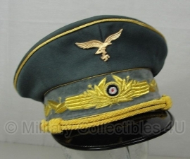 WO2 Duitse Luftwaffe Hermann Göring schirmmütze gabardine - maat 57 t/m 60