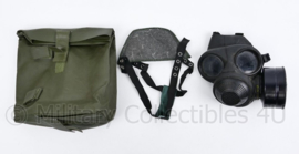 Nederlands leger gasmasker met mondkapje en draagtas- 25x26x12 cm  - origineel