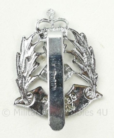 Schotse politie pet insigne met verticale pin Semper Vigilo - 4½ x 3½ cm - origineel
