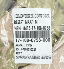 KL composiet helm overtrek - desert camo - maat LARGE - NIEUW in verpakking- origineel