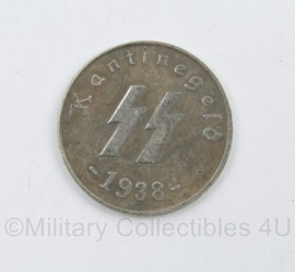 Replica Wo2 Duitse munt Waffen SS Kantinegeld 1938- diameter 2,5 cm.