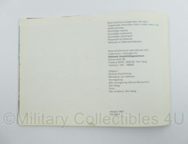 KL Nederlandse leger Defensie voorlichtingsbrochure Dienstplicht boekje 1987 - 21 x 15 cm - origineel