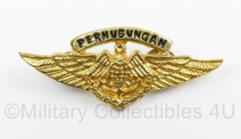 Indonesisch ministerie van Transport wing Pernubungan - 6,5 x 2,5 cm - origineel