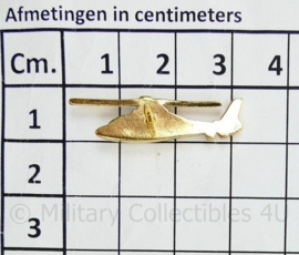 KLU Luchtmacht helikopter speld goudkleurig - 3 x 1 cm - origineel