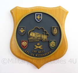 KL Landmacht wandbord Officiers mess De Wittenberg - afmeting 15 x 16 x 2,5 cm - origineel