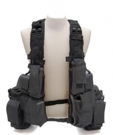 Tactical vest 12 pockets - zwart