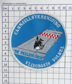 Carnavalsvereniging De Peelknijnen Vliegbasis Volkel embleem - diameter 10 cm - origineel