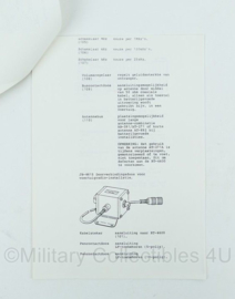 Nederlands Leger naslagwerk verbindingen voor radio set PM 4600 - 9 pagina's - origineel