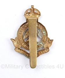 WO2  Britse cap badge Royal Bucks Hussars Kings Crown  - 5 x 3,5 cm - origineel