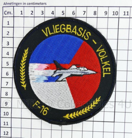 KLU Luchtmacht RNLAF F16 Vliegbasis Volkel embleem - diameter 10 cm - origineel