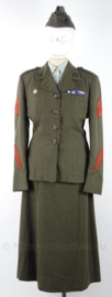 USMC US Marine Corps M1952 Master Sergeant uniform set dames, jasje, rok, overhemd, stropdas en schuitje - maat 38 - origineel