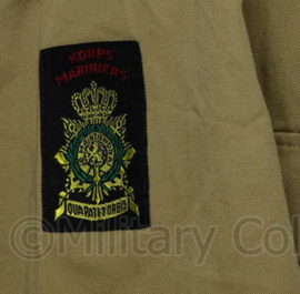 Koninklijke Marine Korps mariniers khaki overhemd en broek set - maat 37 overhemd en maat 48 broek - origineel