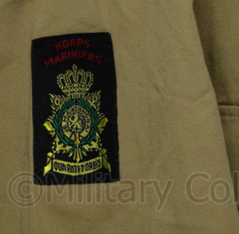 Koninklijke Marine Korps mariniers khaki overhemd en broek set - maat 39 overhemd en maat 45 broek - origineel