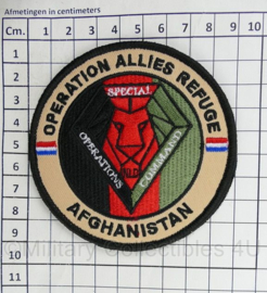 Operation Allies Refuge Afghanistan embleem met klittenband - diameter 9 cm