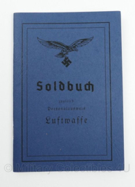Wo2 Duits Luftwaffe Soldbuch - 15 x 10,5 cm - replica