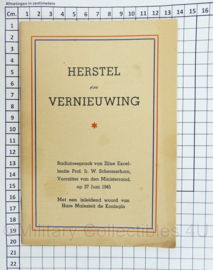 Boekje herstel en vernieuwing uit 1945 - origineel