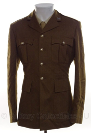 Britse leger uniform jas bruin/groen met insignes YORKSHIRE - 176 lengte / 100 omtrek - origineel